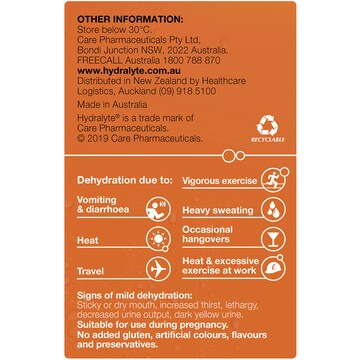 Hydralyte Sachets Orange 24 pack