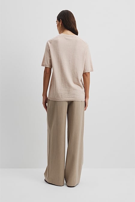 Organically Grown Cotton Blend Cashmere Blend T-Shirt