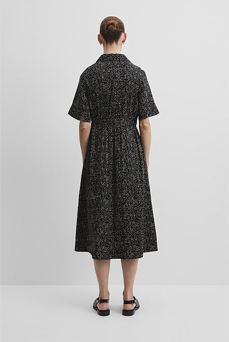 Geometric Print Shirt Dress