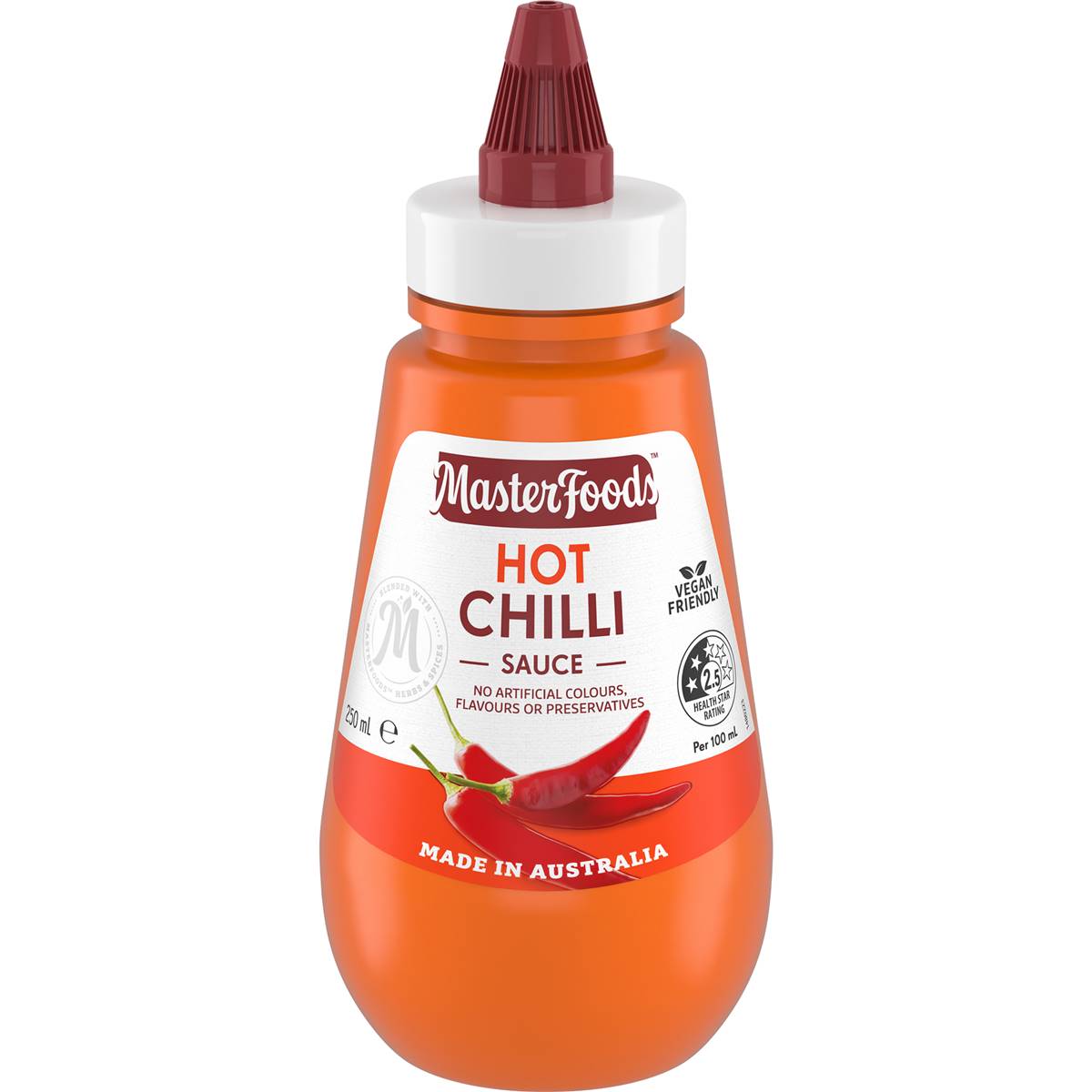 MasterFoods Hot Chilli Sauce 250ml