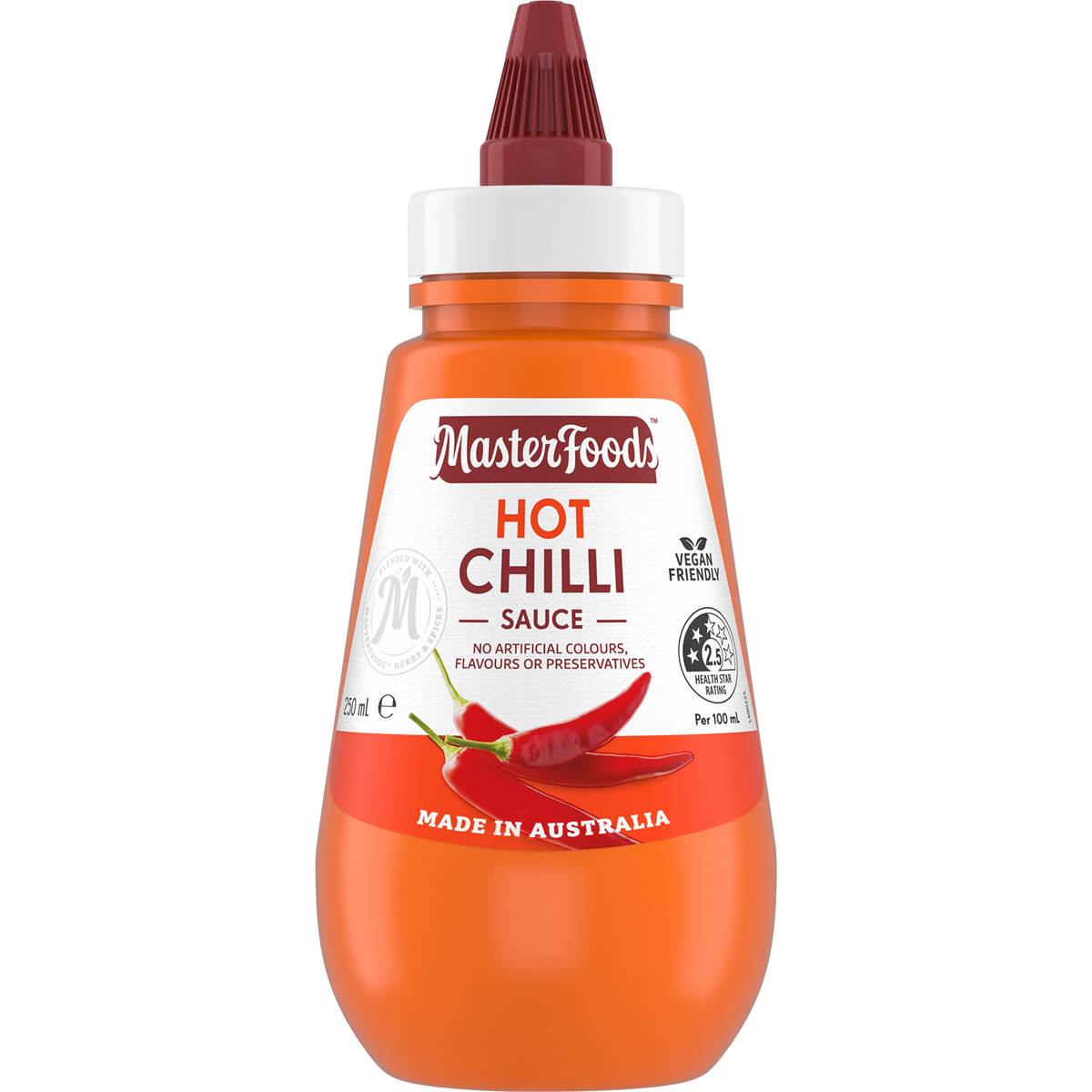 MasterFoods Hot Chilli Sauce 250ml