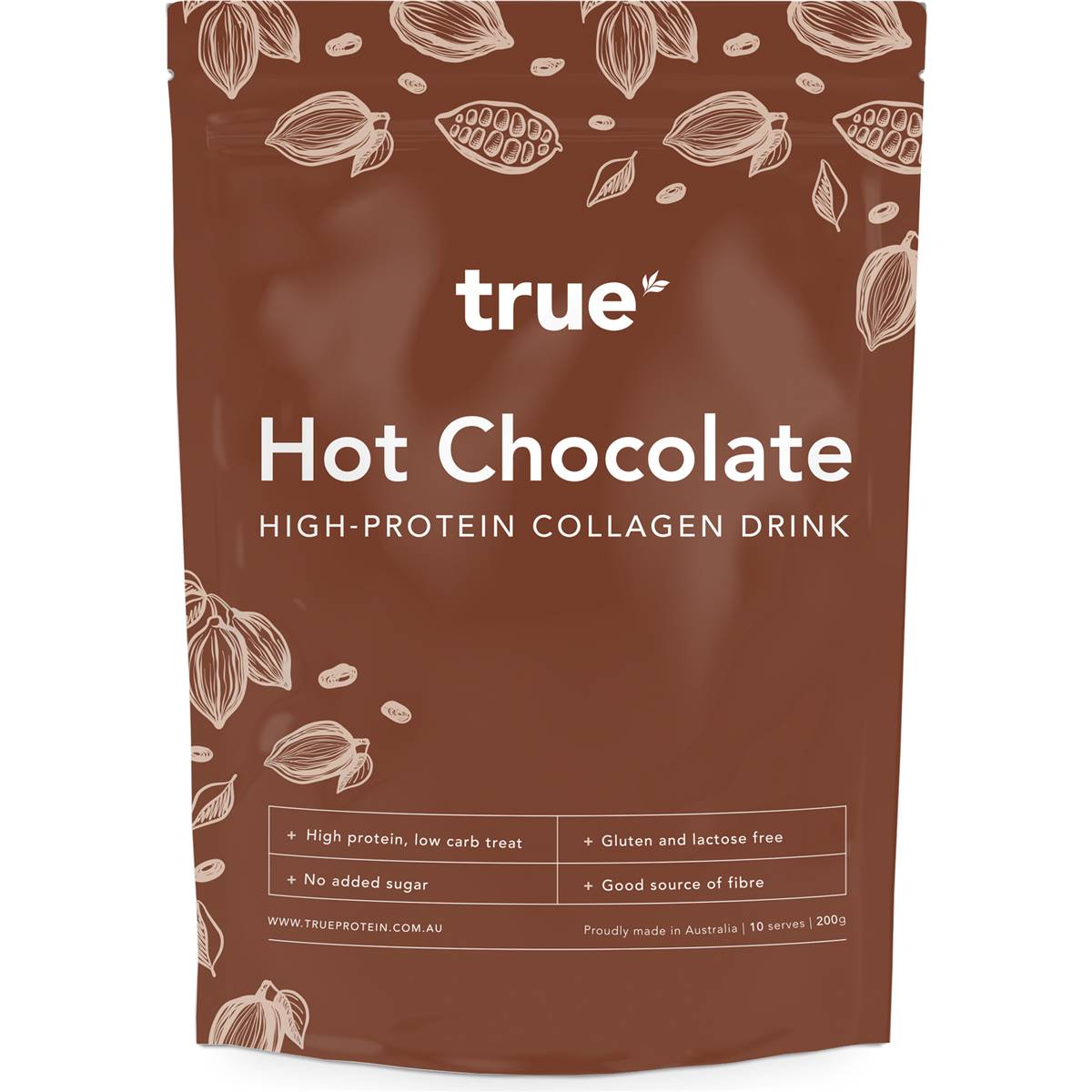True Protein Hot Chocolate High Protein Collagen Drink 200g