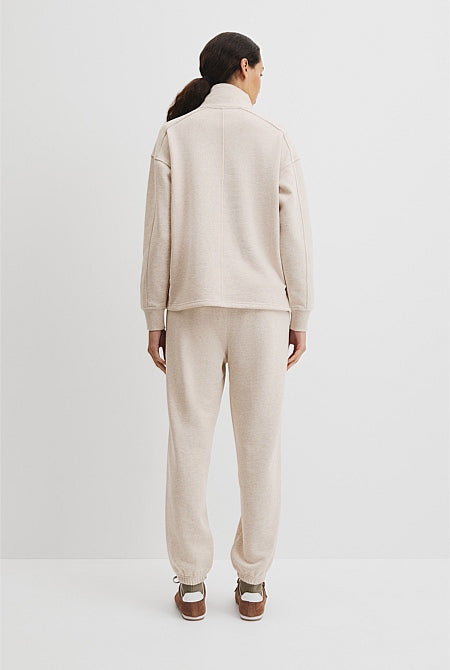 Australian Good Earth Cotton Zip Neck Sweat