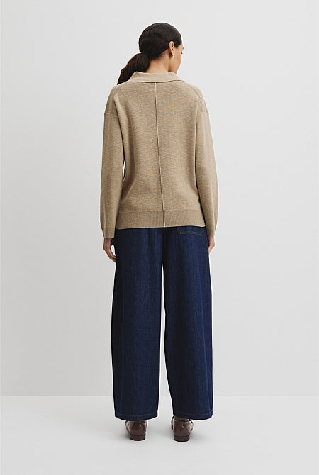 Cotton Linen Long Sleeve Knit