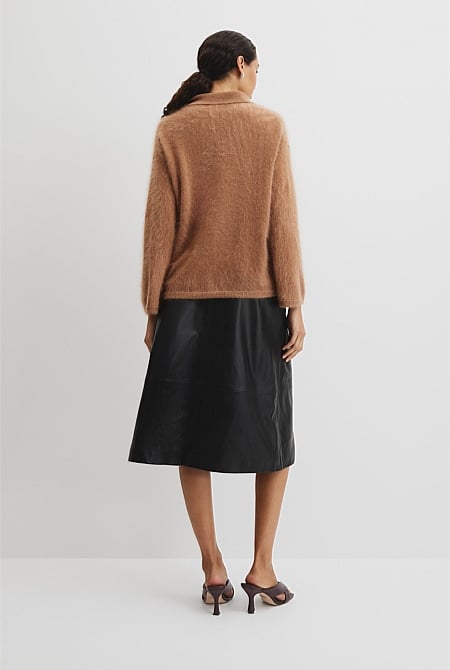 Fluffy Collared Knit