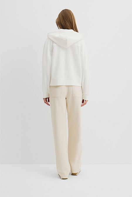 Australian Good Earth Cotton Zip Through Hooded Sweat