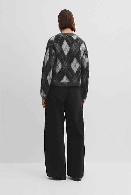 Argyle Crew Neck Knit