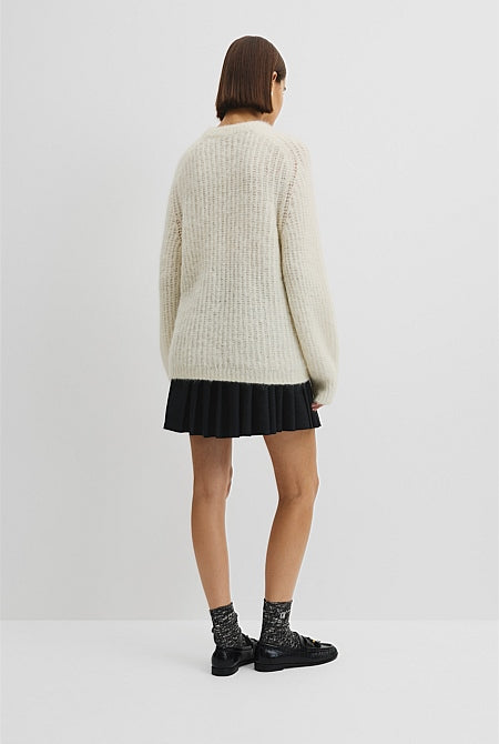 Fluffy Crew Neck Knit