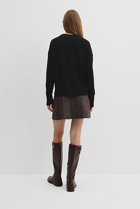 Lightweight Merino Wool Crew Neck Knit