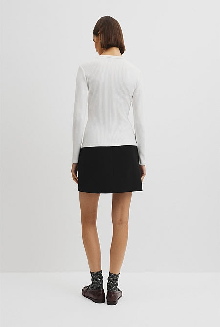 Long Sleeve Rib Top