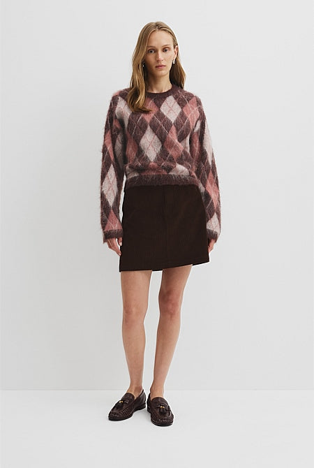 Argyle Crew Neck Knit
