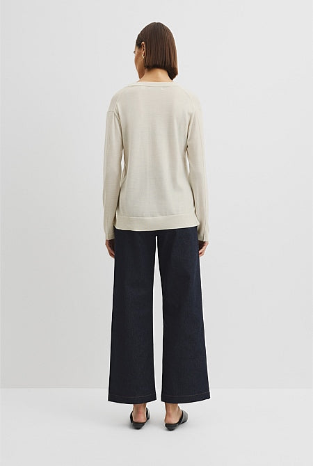 Lightweight Merino V-Neck Knit