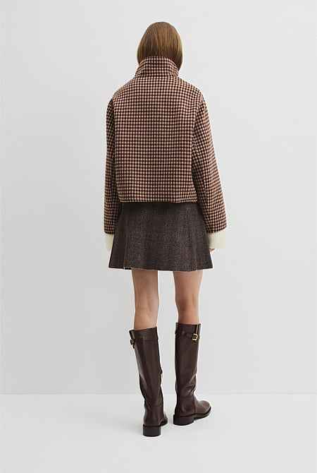 Zip Through Check Jacket