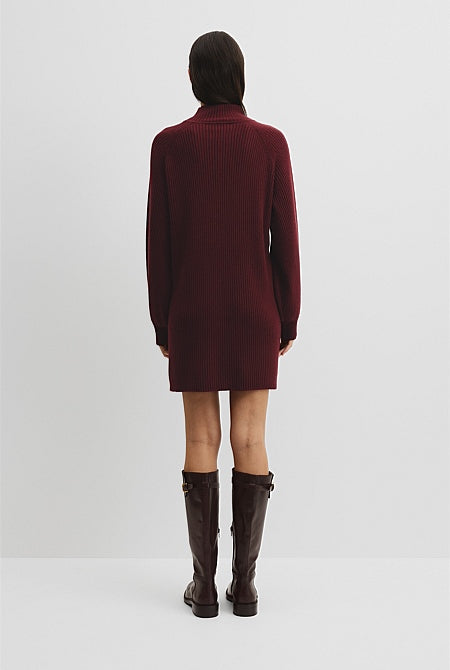 Australian Cotton Blend Knit Mini Dress