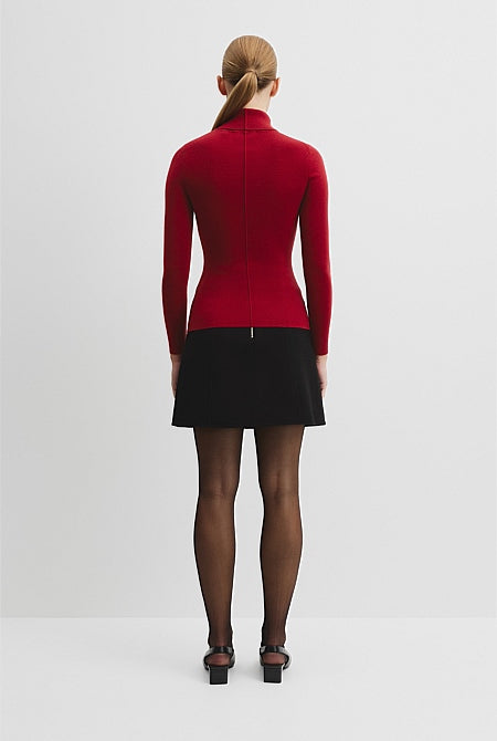 Wool Silk Roll Neck