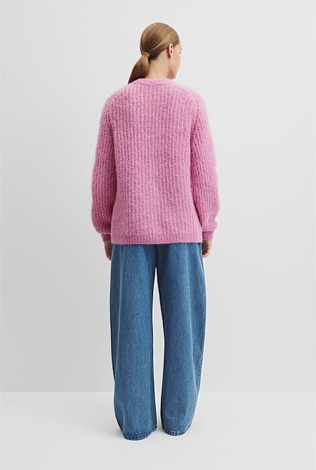 Fluffy Crew Neck Knit