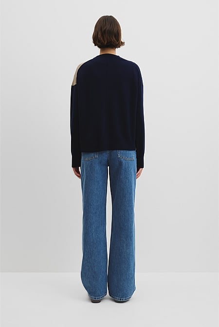 Colour Block Merino Knit
