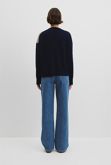Colour Block Merino Knit