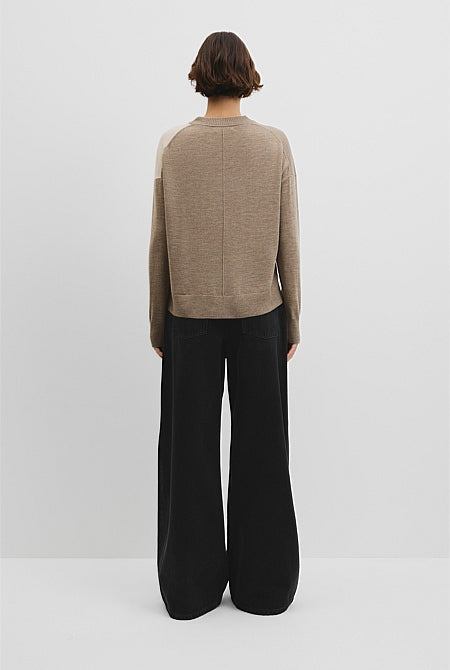 Colour Block Merino Knit