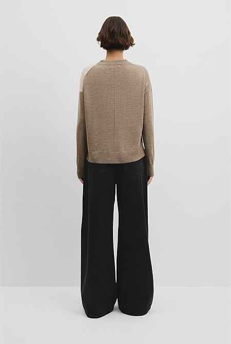 Colour Block Merino Knit