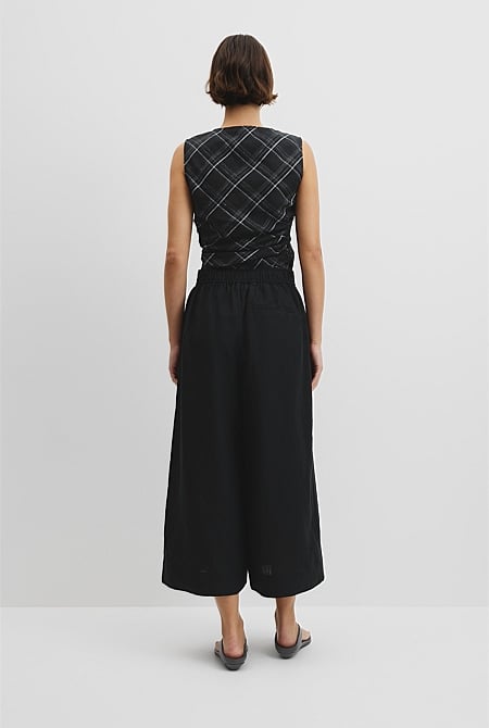 Organically Grown Linen Wide-Leg Pant