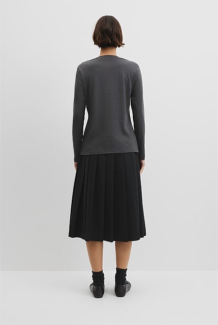 Australian Good Earth Cotton Textured Slub T-Shirt