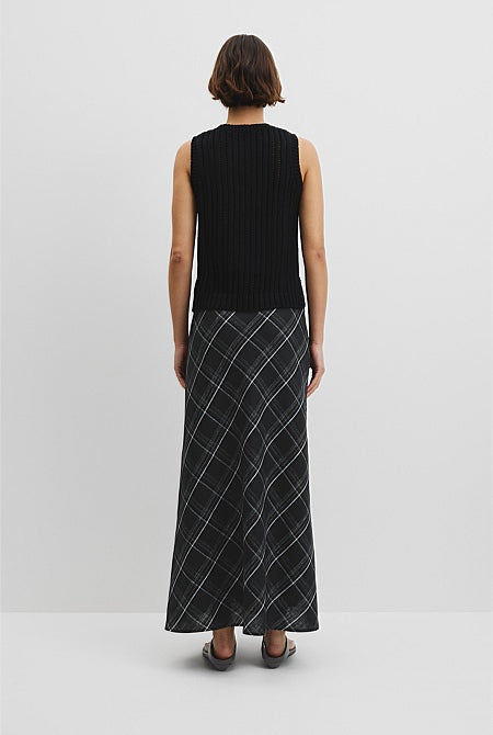 Australian Good Earth Cotton Pointelle Knit Tank