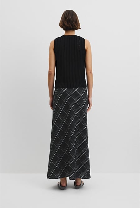 Australian Good Earth Cotton Pointelle Knit Tank