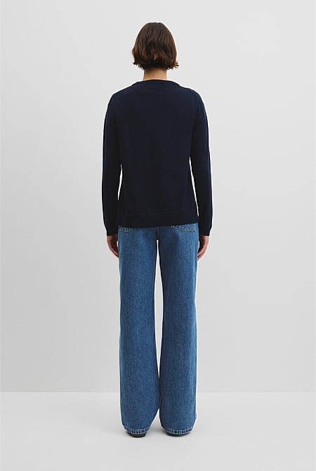 Lightweight Merino Wool V-Neck Knit