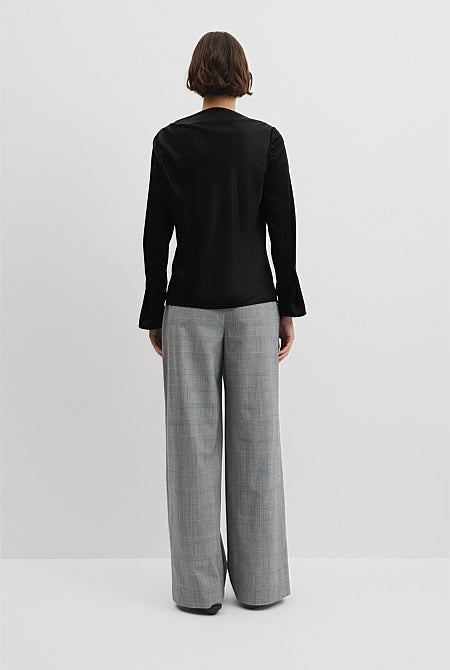 Draped Long Sleeve Shirt