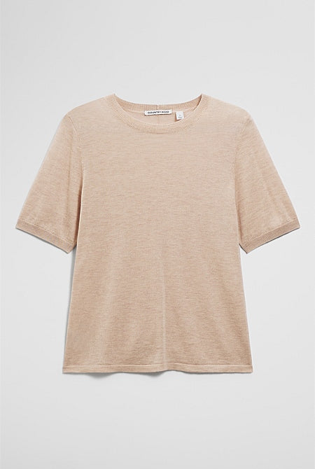 Merino Short Sleeve Knit T-Shirt
