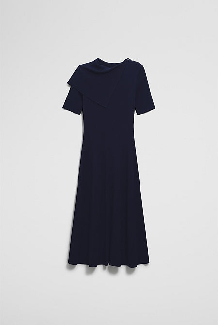 Trim Detail Knit Dress