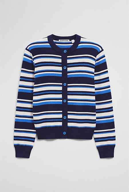 Stripe Knit Cardigan