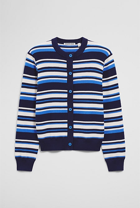 Stripe Knit Cardigan