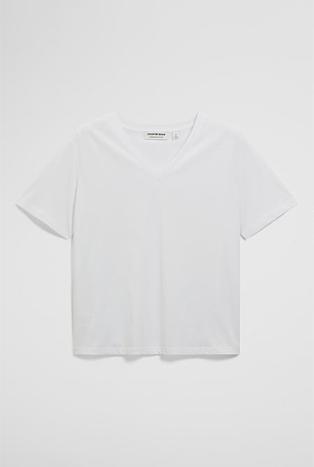 Australian Cotton V-Neck Neck T-Shirt