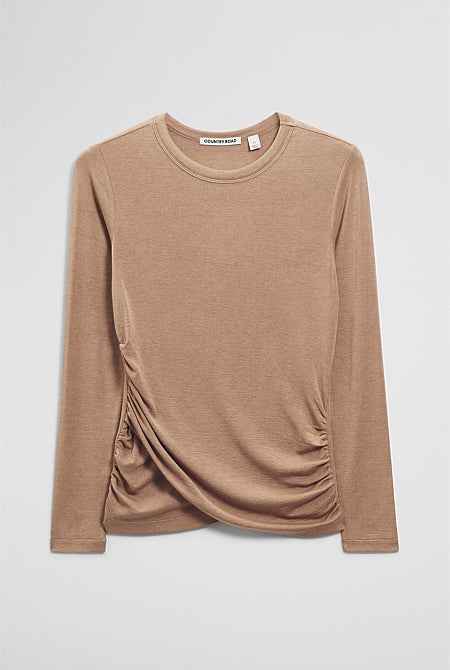 Jersey Wrap Top