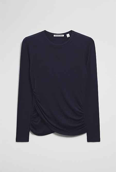 Jersey Wrap Top