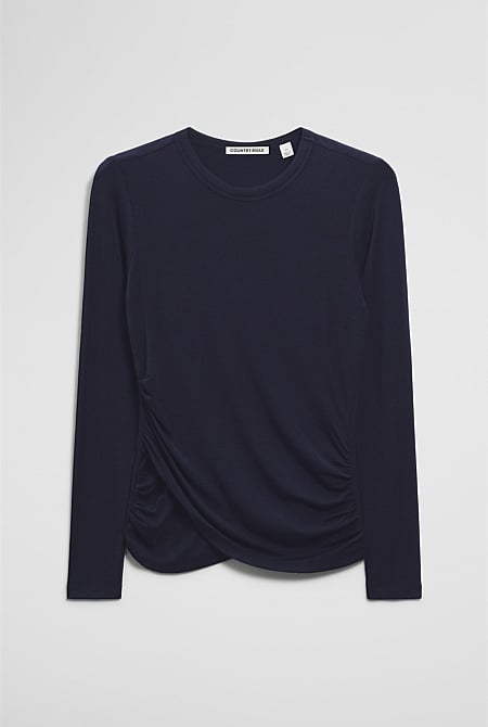 Jersey Wrap Top