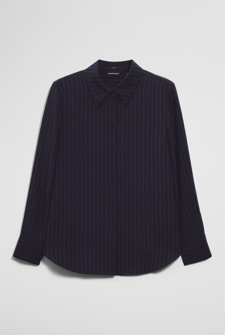 Silk Pinstripe Shirt