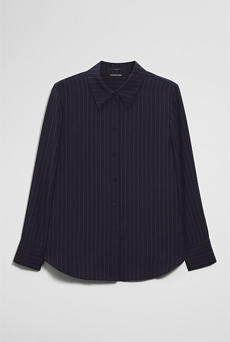 Silk Pinstripe Shirt