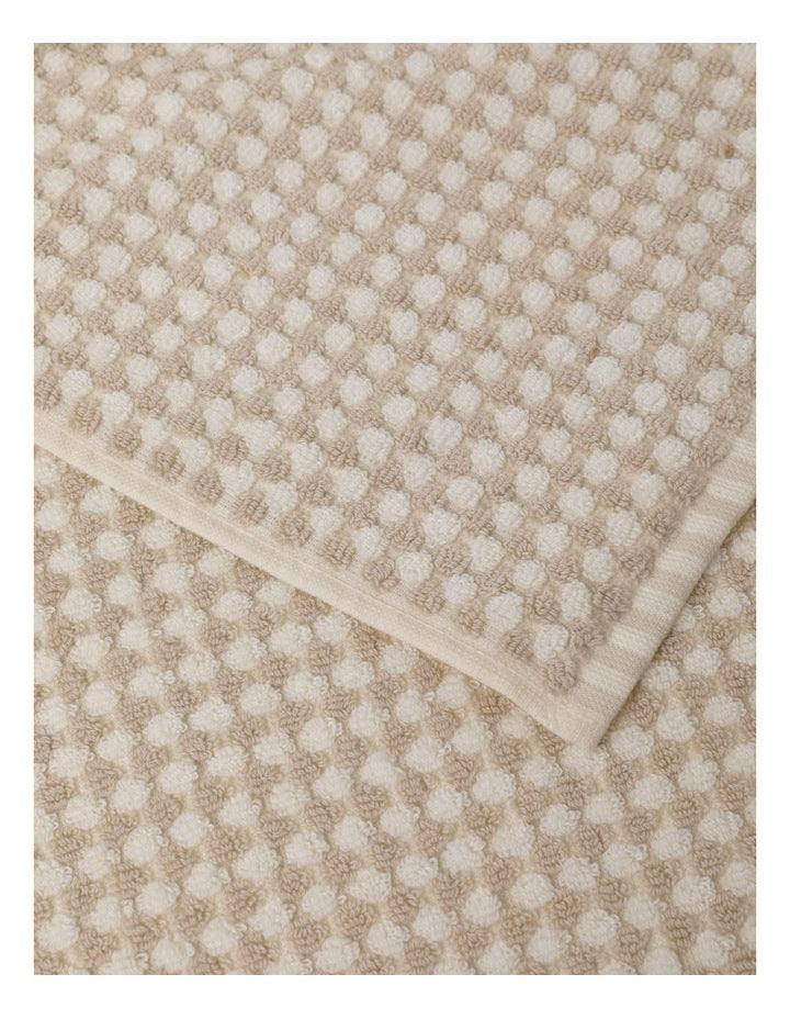 Bamboo Textured Towel Range in Moonbeam