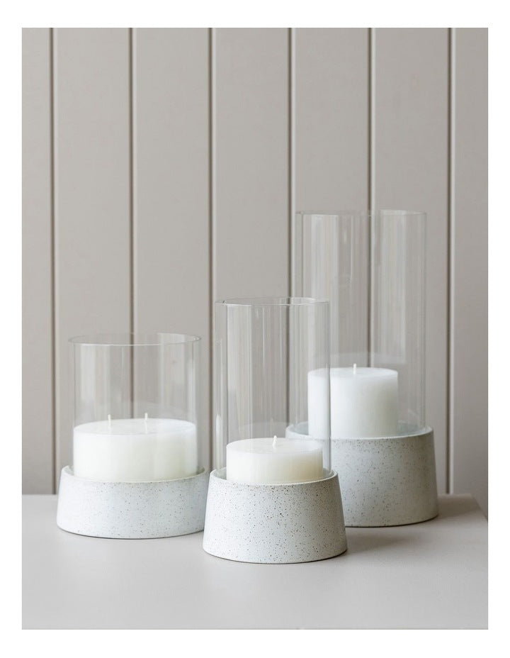 Portsea Chimney Medium 25.5cm in White Speckle