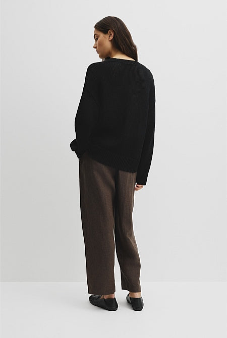 Organically Grown Cotton Tape Yarn Sweater