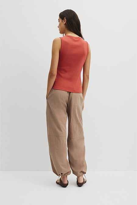 Australian Cotton High Neck Tank