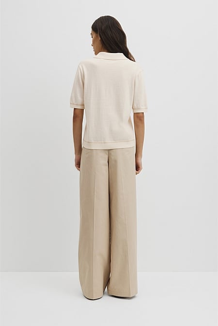 Cashmere Blend Short Sleeve Knit