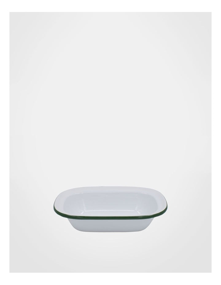 Enamel Oblong Pie Dish 20cm
