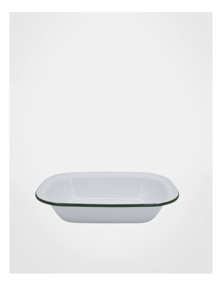 Enamel Oblong Pie Dish 28cm