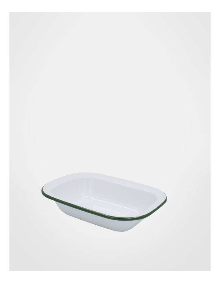 Enamel Oblong Pie Dish 24cm