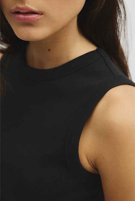 Australian Cotton High Neck Tank