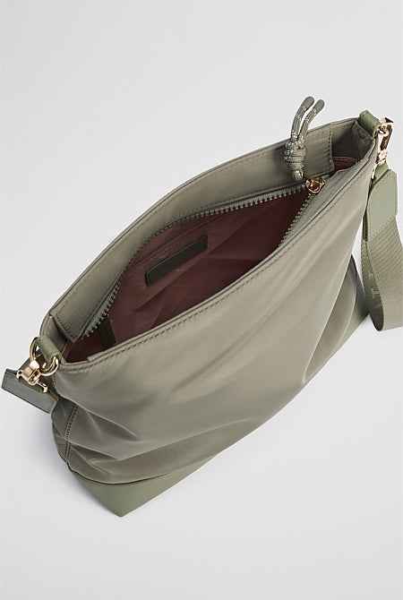 Soft Top Zip Crossbody Bag